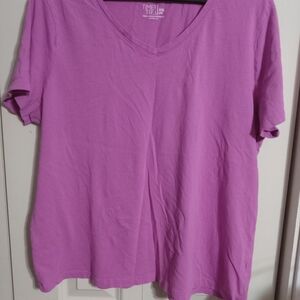 Time and Tru Women's Short Sleeve Lavender Tee